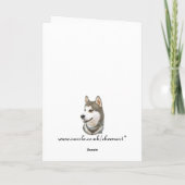 Siberian Husky Dog Art Karte (Rückseite)