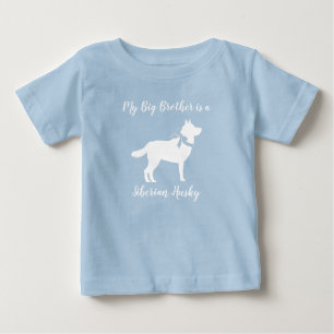 Siberian Husky Dog Baby Shower Welpe Blue Boy Baby T-shirt