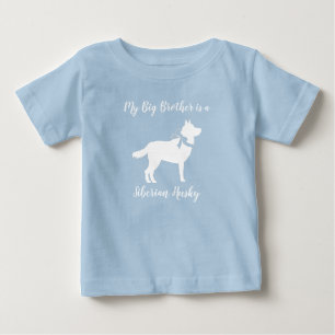 Siberian Husky Dog Baby Shower Welpe Blue Boy T-shirt