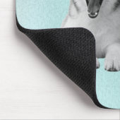 Siberian Husky Dog Blue Bubble Gum Mousepad (Ecke)