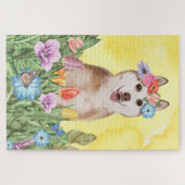 Siberian Husky Dog Blume Puzzle (Horizontal)