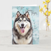 Siberian Husky Dog Botanical Blooms Get Well Karte (Gelbe Blume)