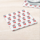 Siberian Husky Dog Breed Christmas Stars Rechteckiger Pappuntersetzer (angewinkelt)