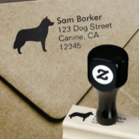 Siberian Husky Dog Breed Silhouette Return Address