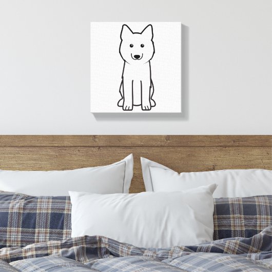 Siberian Husky Dog Cartoon Leinwanddruck (Insitu (Schlafzimmer))
