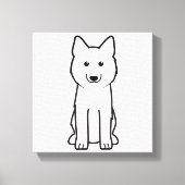 Siberian Husky Dog Cartoon Leinwanddruck (Vorderseite)
