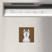 Siberian Husky Dog Cartoon Paws Magnet (In Situ (Geschirrspüler))