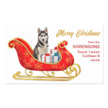 Siberian Husky Dog Christmas Sleigh