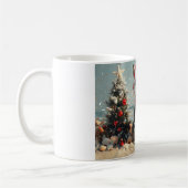 Siberian Husky Dog Christmas Vintag Beach Kaffeetasse (Links)