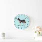 Siberian Husky Dog Clock Runde Wanduhr (Zuhause)