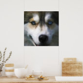 SIBERIAN HUSKY DOG "FAR EYES" POSTER (Küche)