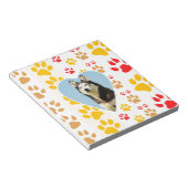 Siberian Husky Dog Heart Paws Print Notizblock (angewinkelt)
