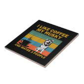 Siberian Husky Dog | Kaffeeliebhaber Kostenvoransc Fliese (Seite)