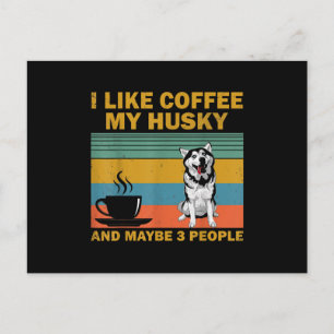 Siberian Husky Dog Kaffeeliebhaber Kostenvoransc Postkarte