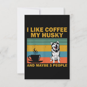 Siberian Husky Dog   Kaffeeliebhaber Kostenvoransc RSVP Karte