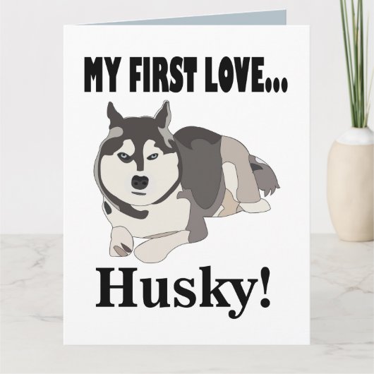 Siberian Husky Dog Karte (Vorderseite)