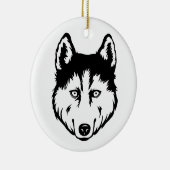 Siberian Husky Dog Keramik Ornament (Rechts)