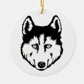 Siberian Husky Dog Keramik Ornament (Vorne)