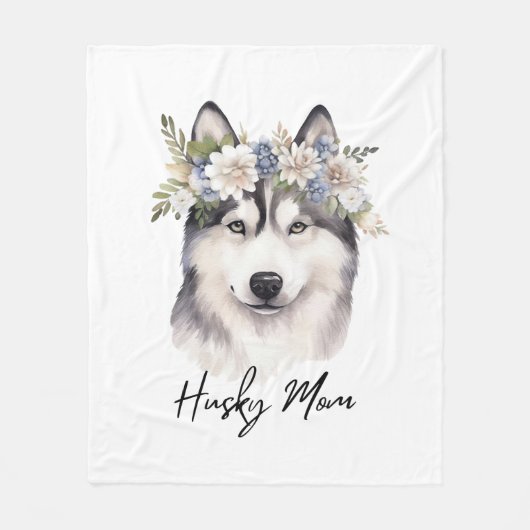 Siberian Husky Dog Lover Fleecedecke (Vorderseite)