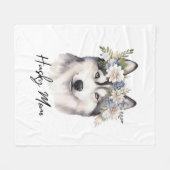 Siberian Husky Dog Lover Fleecedecke (Vorderseite (Horizontal))