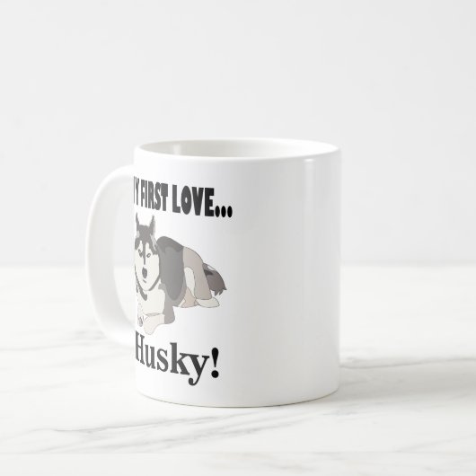 Siberian Husky Dog Lover Kaffeetasse (Vorderseite Links)