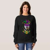 Siberian Husky Dog Lover Mardi Gras Carnival Mask  Sweatshirt (Vorne ganz)