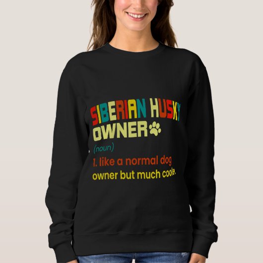 Siberian Husky Dog Mama Vater Sweatshirt (Vorderseite)