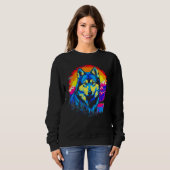 Siberian Husky Dog Mountains Sweatshirt (Vorne ganz)