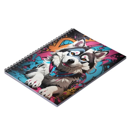 Siberian Husky Dog Notizblock (Linke Seite)