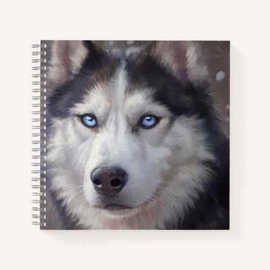 Siberian Husky Dog Notizblock (Vorderseite)