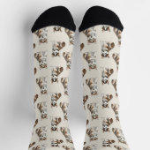 Siberian Husky Dog Pattern Socken (Oben)