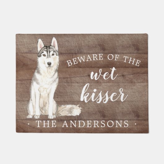 Siberian Husky.Dog Personalisiert Dog Mat Fußmatte (Vorderseite)