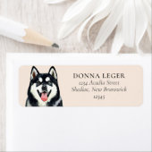 Siberian Husky Dog Personalisierte Adresse (Insitu)