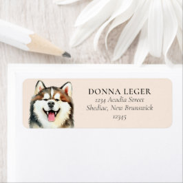 Siberian Husky Dog Personalisierte Adresse