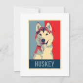Siberian Husky Dog Portrait Pop Art (Vorderseite)