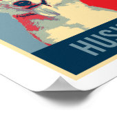 Siberian Husky Dog Portrait Pop Art Poster (Ecke)