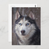 Siberian Husky Dog Postkarte (Vorne/Hinten)