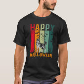 Siberian Husky Dog Retro Style Halloween Dinner P T-Shirt (Vorderseite)