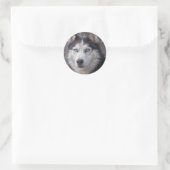 Siberian Husky Dog Runder Aufkleber (Tasche)