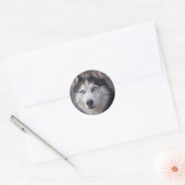 Siberian Husky Dog Runder Aufkleber (Umschlag)