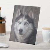Siberian Husky Dog Sockelschild (In SItu)