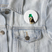 Siberian Husky Dog St. Patrick's Day Button (Beispiel)
