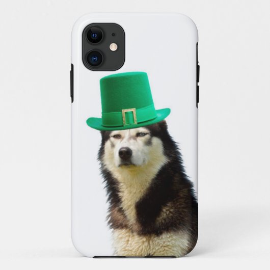 Siberian Husky Dog St. Patrick's Day Case-Mate iPhone Hülle (Rückseite)