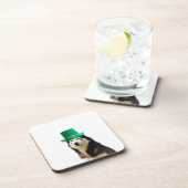 Siberian Husky Dog St. Patrick's Day Getränkeuntersetzer (Rechte Seite)