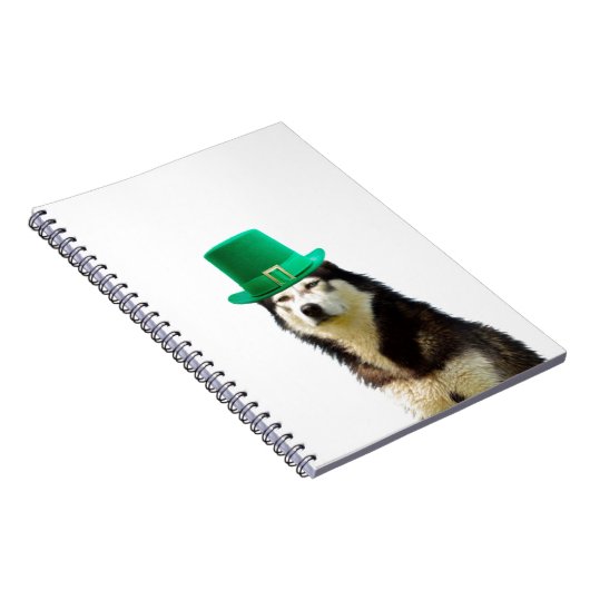 Siberian Husky Dog St. Patrick's Day Notizblock (Rechte Seite)