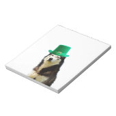Siberian Husky Dog St. Patrick's Day Notizblock (Rotiert)