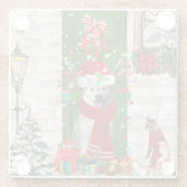 Siberian Husky Dog Weihnachten Glasuntersetzer (Rückseite)