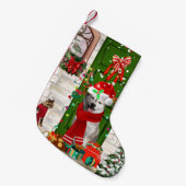 Siberian Husky Dog Weihnachten Kleiner Weihnachtsstrumpf (Vorderansicht (hängend))