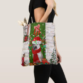 Siberian Husky Dog Weihnachten Tasche (Von Nahem)