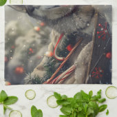 Siberian Husky Dog Weihnachtsfest Geschirrtuch (Gefaltet)